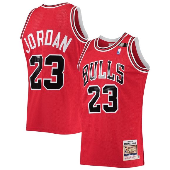 Mitchell & Ness Men's 1991 Chicago Bulls Michael Jordan #23 Authentic Jersey - Picture 5 of 5